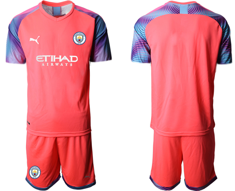 Men 2020-2021 club Manchester City goalkeeper red blank Soccer Jerseys->manchester city jersey->Soccer Club Jersey